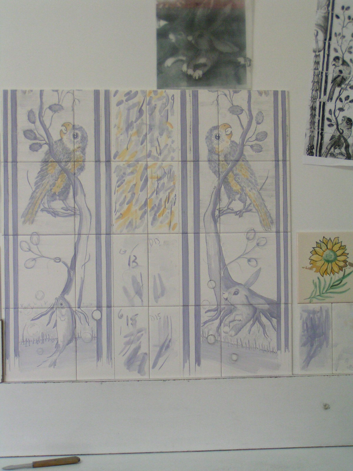 Début du travail en atelier.